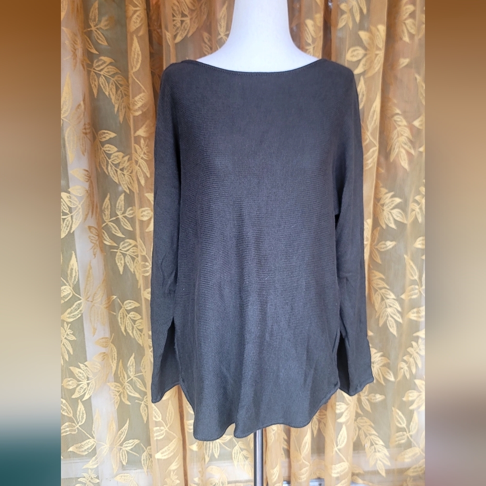 Michael Kors Army Green Tunic Sweater w/ Zipper Detail Size Small